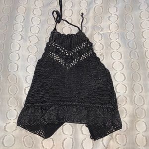 Crochet Halter Neck Crop Top